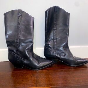 Black cowboy boots